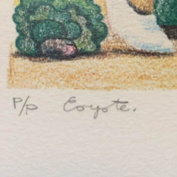"Coyote" PP Lithograph by Marcus Pierson Title