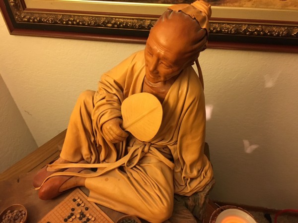 Chess Game Leather Sculpture by Chain Liu Miao