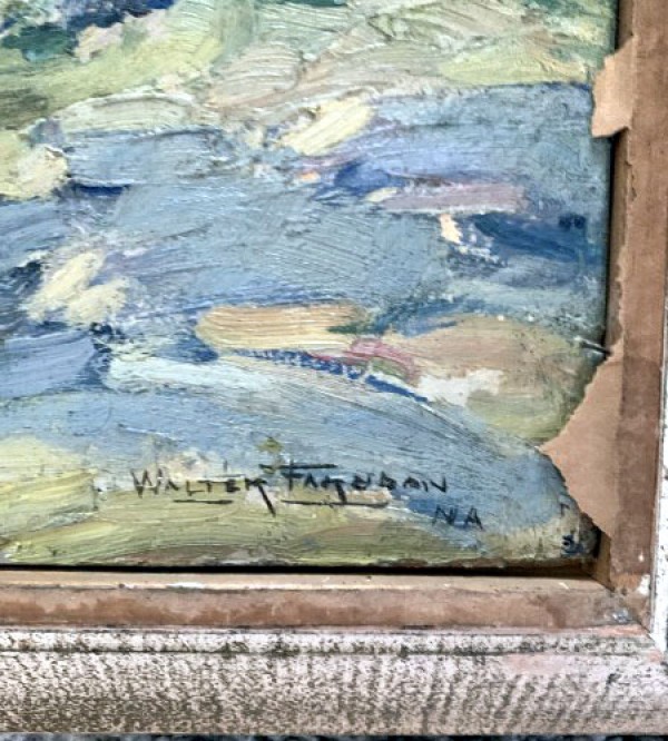 Walter Farndon Untitled Original double sided Oil on Board painting 