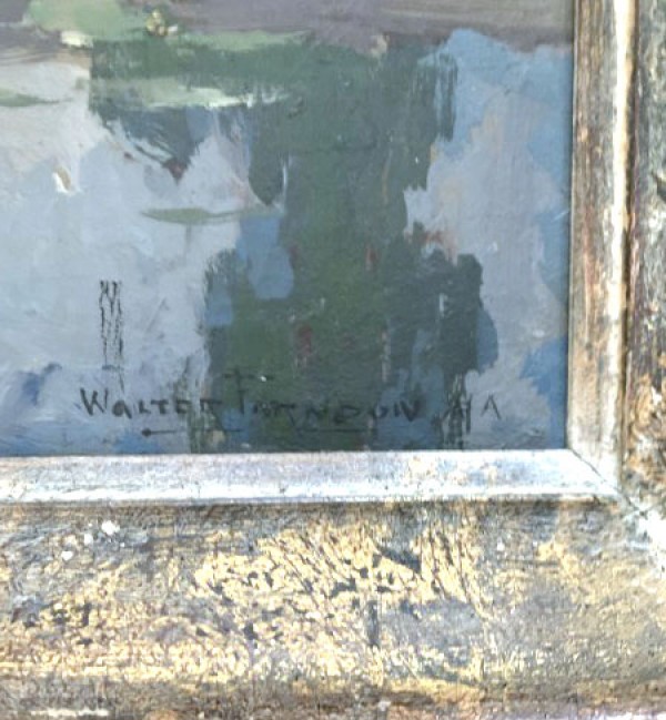 Walter Farndon Untitled Original double sided Oil on Board painting 