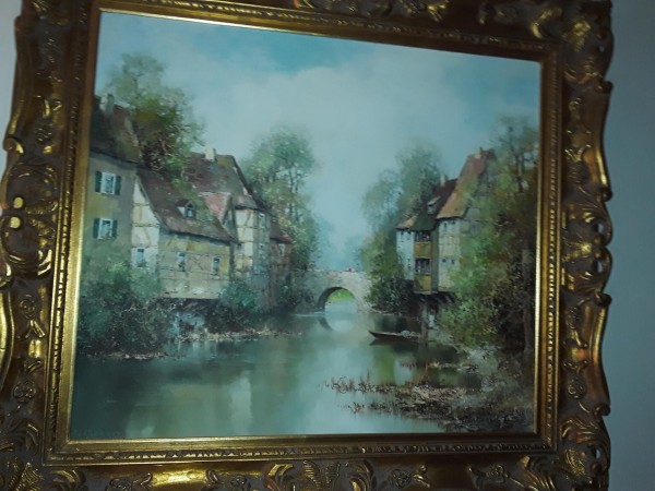 "Untitled Landscape" Original Oil on Canvas by Willi Bauer
