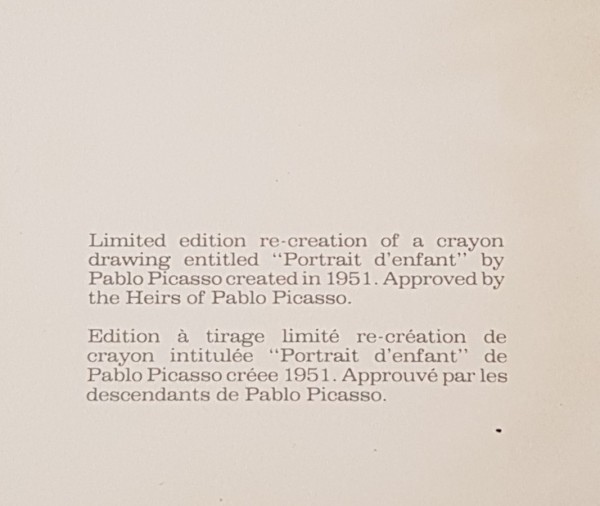 "Portrait D'enfant" (Child Portrait)