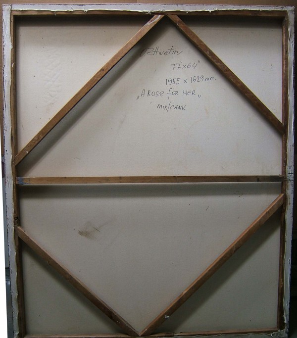 "A Rose For Her" Original Mixed Media on Canvas by Oleg Zhivetin