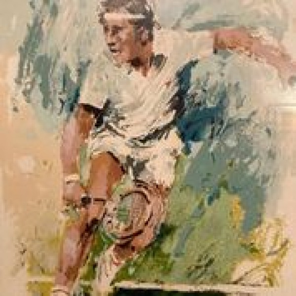 "Winning Volley" Serigraph by Wayland Moore
