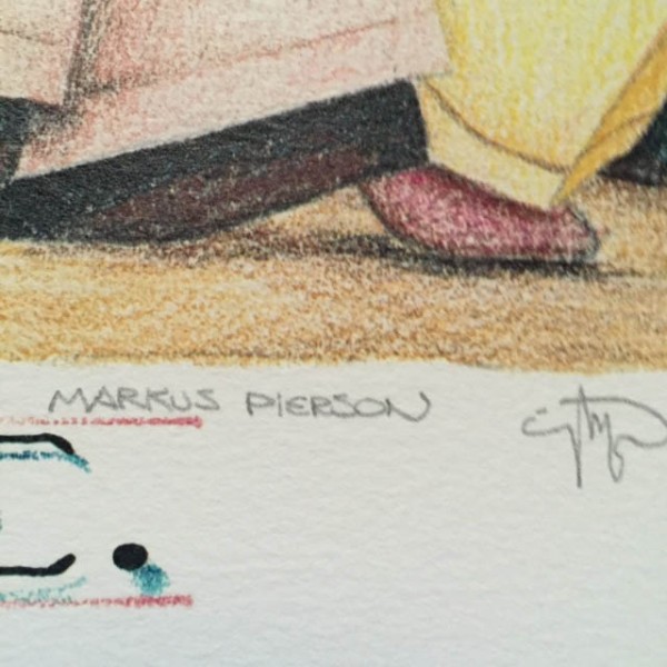 "Coyote" PP Lithograph by Marcus Pierson Signature