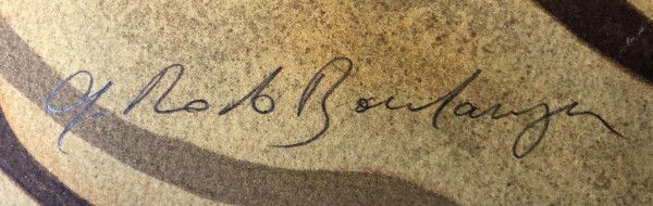 "Peacock for Sophie" "Un Paon Pour Sophie" a Lithograph on Paper by Graciela Rodo Boulanger