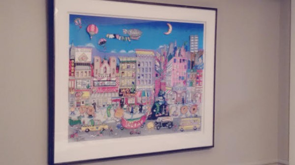 Fishes to Knishes 3D Pop Up Serigraph by Charles Fazzino