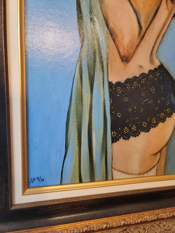 "Baby Blue" Hand-Embellished Giclee on Canvas by Todd White