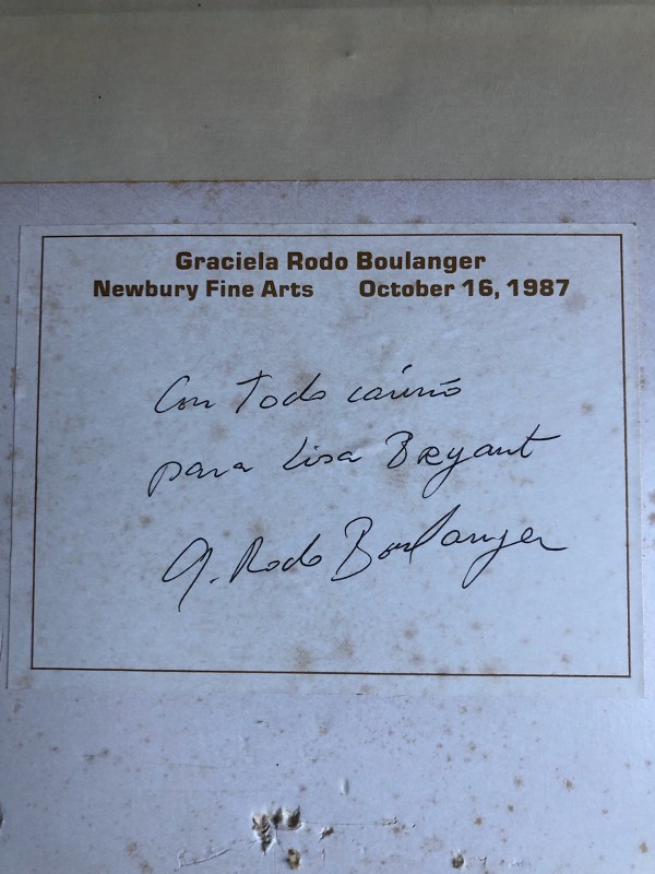 "Tennis" Etching dedication by Graciela Rodo Boulanger