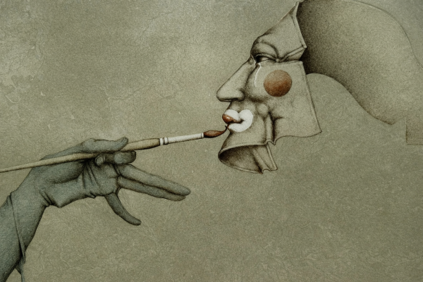 The Creation hand-pulled stone Lithograph on Paper by Michael Parkes