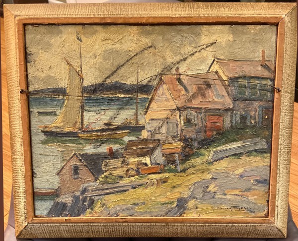 Walter Farndon Untitled Original double sided Oil on Board painting 
