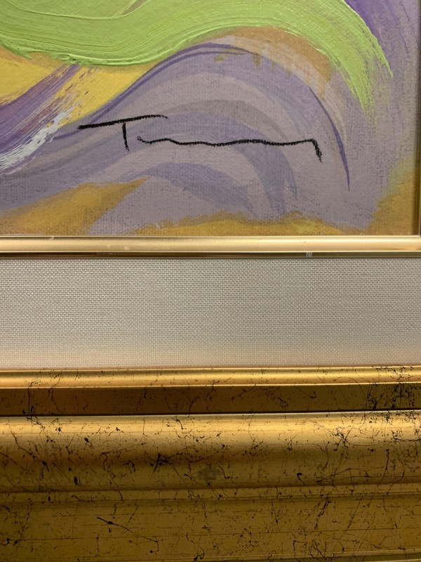 "Lady in Yellow" Serigraph on Canvas by Itzchak Tarkay