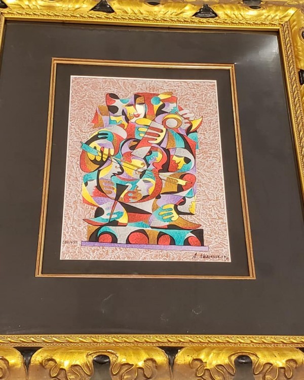 "Enigma" Seriolithograph in Color on Wove Paper by Anatole Krasnyansky