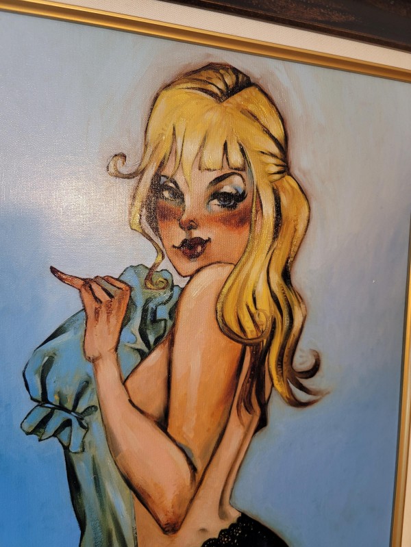 "Baby Blue" Hand-Embellished Giclee on Canvas by Todd White