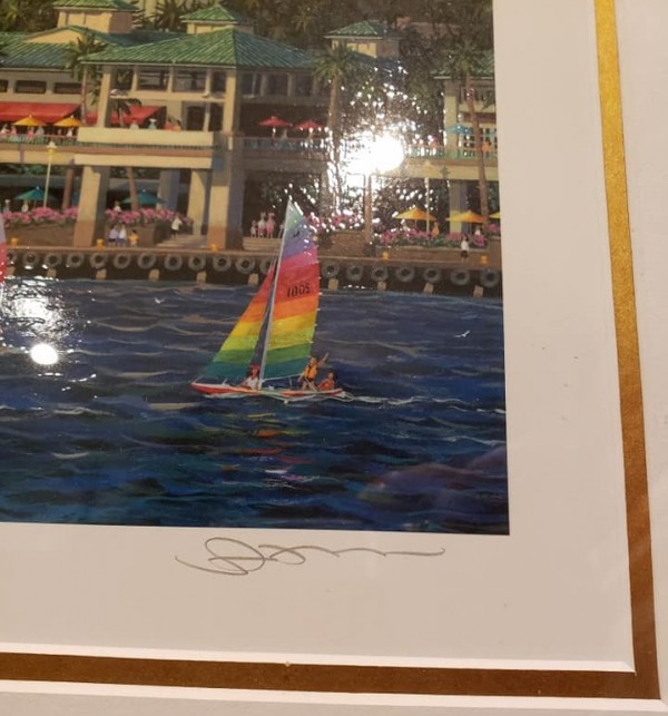 Aloha Tower 2005 Seriolithograph in Color on Paper by Alexander Chan