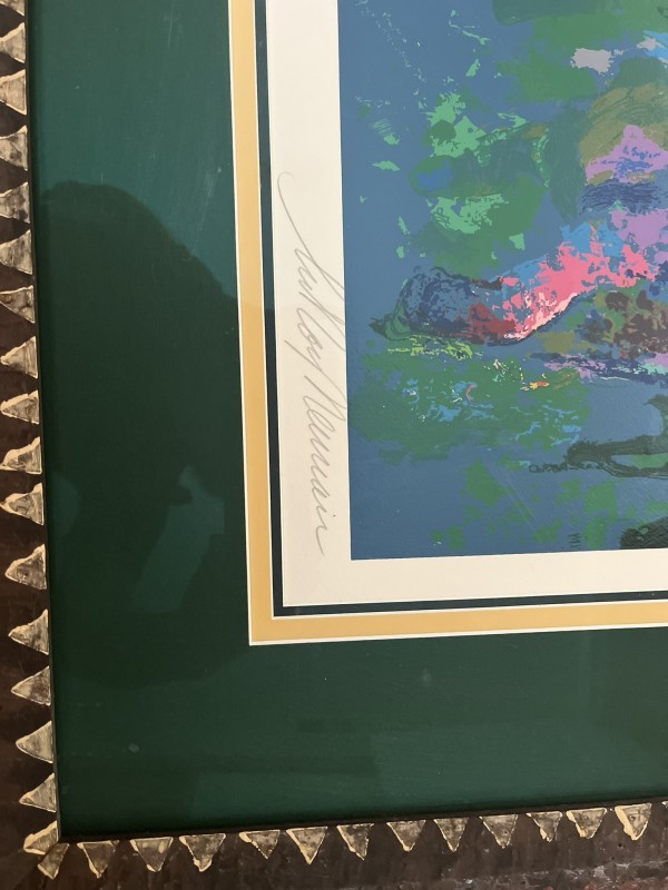 "Elephant Triptych" Framed serigraph by LeRoy Neiman