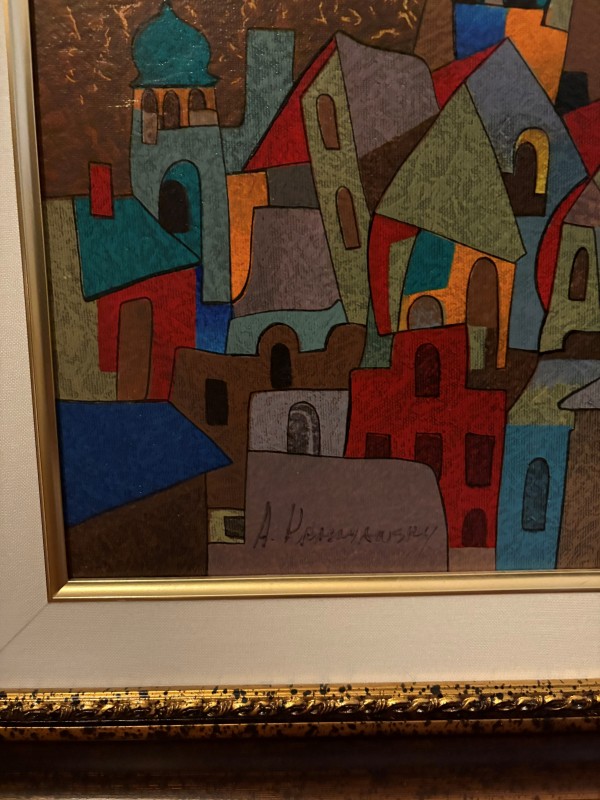 Anatole Krasnyansky's Blue Bird Serigraph on Canvas