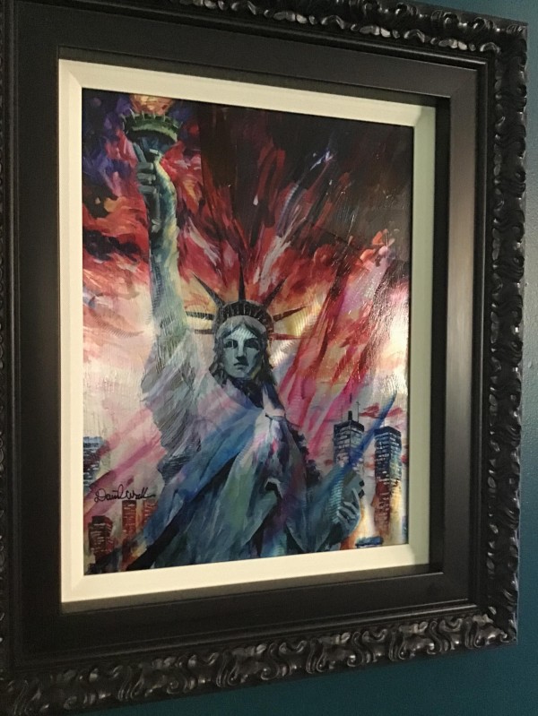 &ldquo;The Light Is Always On&rdquo; Unique Acrylic on Metal by Daniel Wall