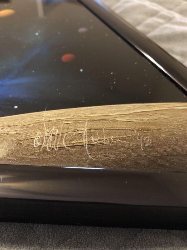 &ldquo;Dragon&rsquo;s Eye Delta&rdquo; Original 1993 reverse glass painting  by Dave Archer