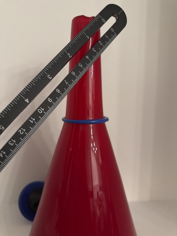 "Murano Hand-Blown Red/Black Decanter"