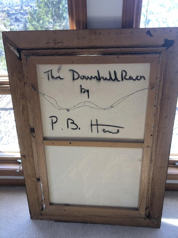 &ldquo;The Downhill Racer&rdquo; Original Oil on Canvas by Paul Blaine Henrie