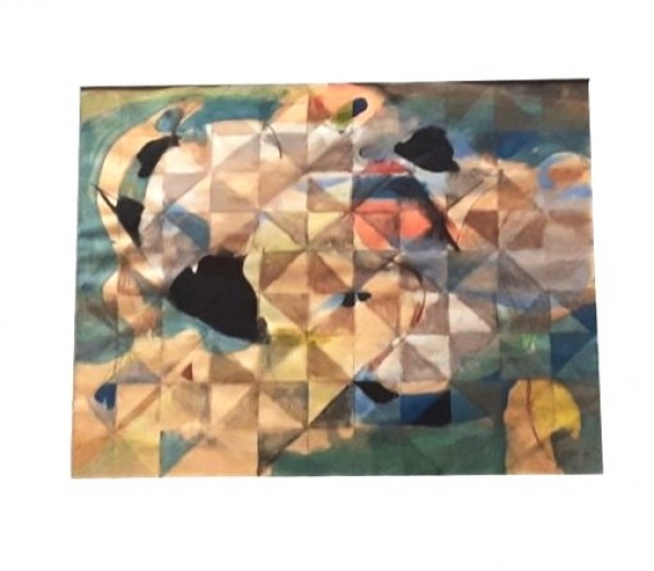 "Clearing" Original Watercolor and gouache on paper by Perle Fine