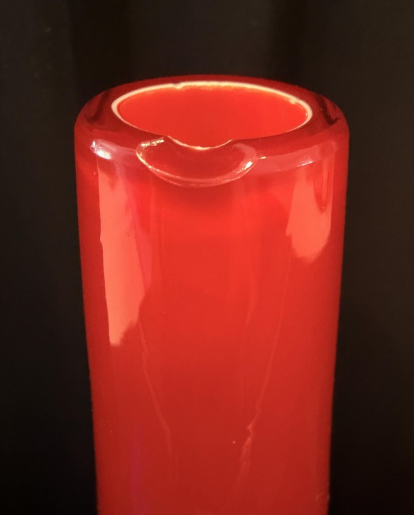 "Murano Hand-Blown Red/Black Decanter"