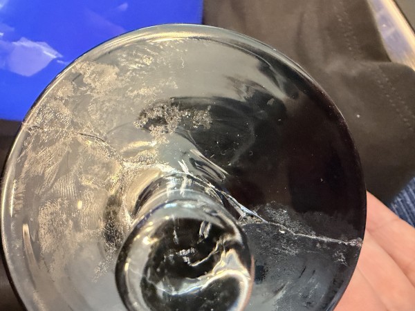 "Murano Hand-Blown Blue/Red Decanter"