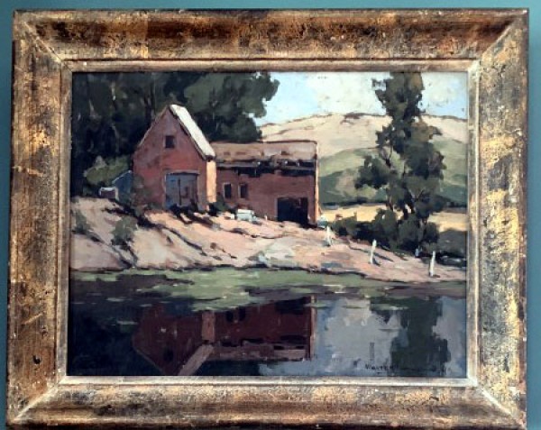 Walter Farndon Untitled Original double sided Oil on Board painting 