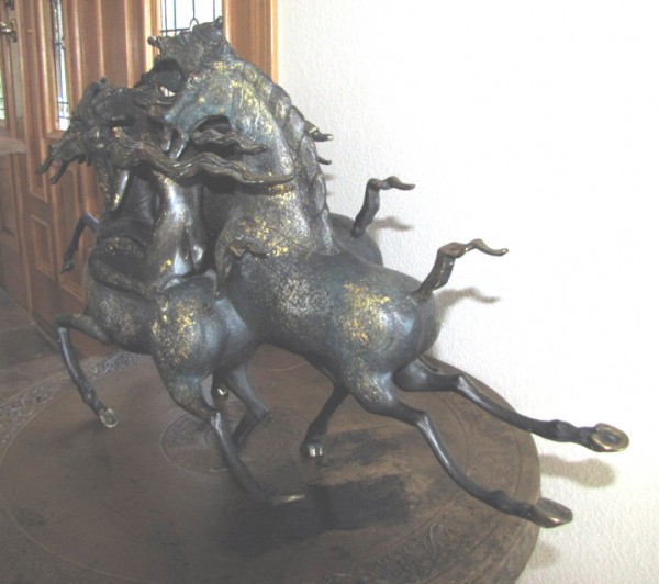 "Emerald Lady" Deluxe Edition 23Kt Gold Bronze Sculpture by Jiang