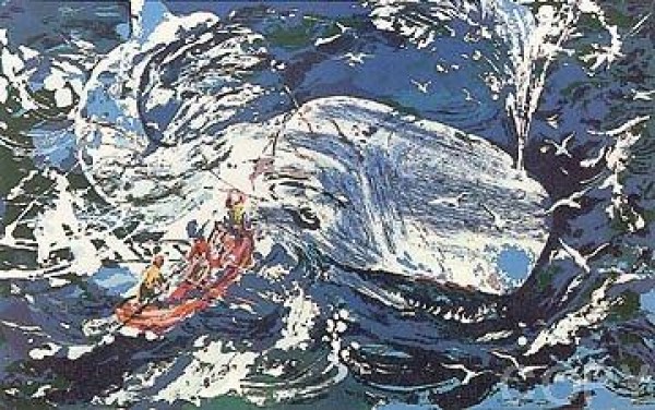 "Blue Whale" Lithograph from the Moby Dick Suite by LeRoy Neiman