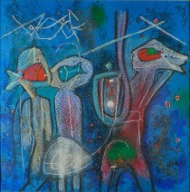 "L'oeuf de Verbe Voir" Carborundum Etching by Roberto Matta