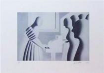 "Kryptonite" AP Serigraph on Deckled Paper by Mark Kostabi