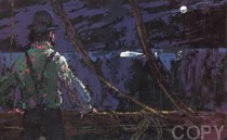 Moby Dick Assaulting the POrequad"  from the "Moby Dick Suite" + Book Lithograph on Paper in Portfolio by LeRoy Neiman