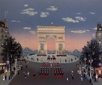 "Arc De Triomphe" Color Lithograph by Michel Delacroix