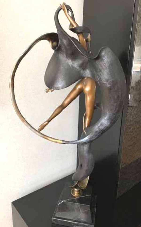 "Leda" 1987 bronze sculpture by Angelo Basso