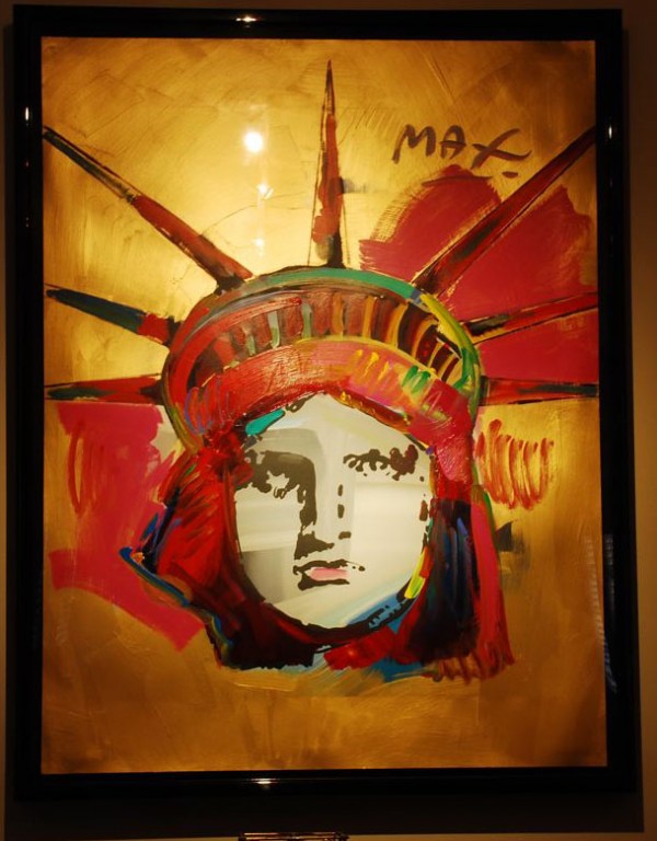 "Liberty" Framed Unique Acrylic/Serigraph by Peter Max