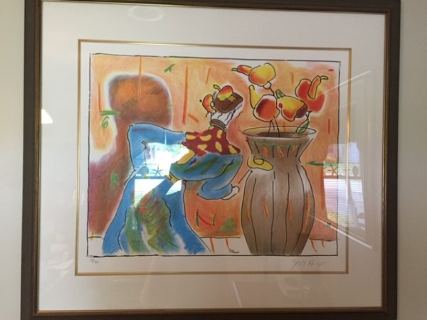 "Robed Man and Vase" Lithograph on Arches by Peter Max