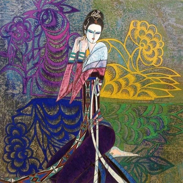 "The Bride" Serigraph on Paper by Shao Kuang Ting