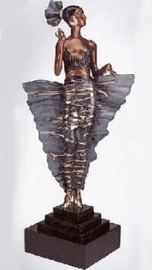 "Femme Fatale" Bronze Sculpture by Erte