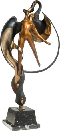 "Leda" 1987 bronze sculpture by Angelo Basso