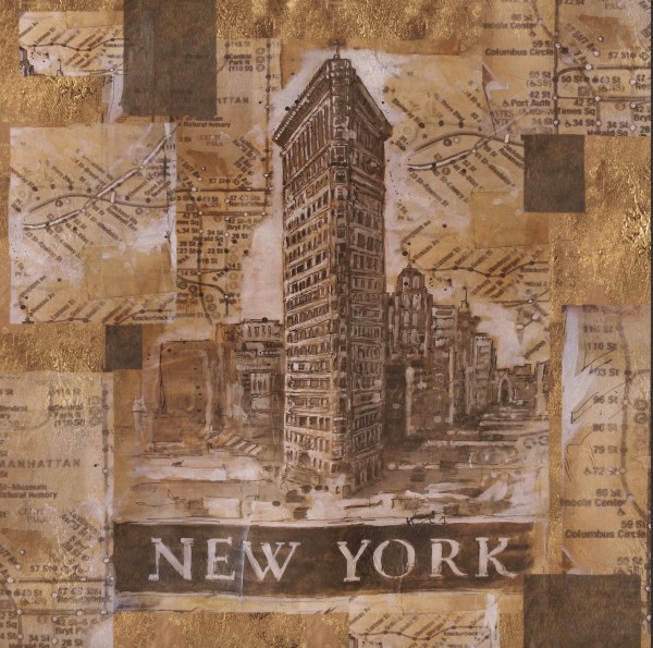 "New York" Open Edition Giclee on Canvas by Marta C Wiley