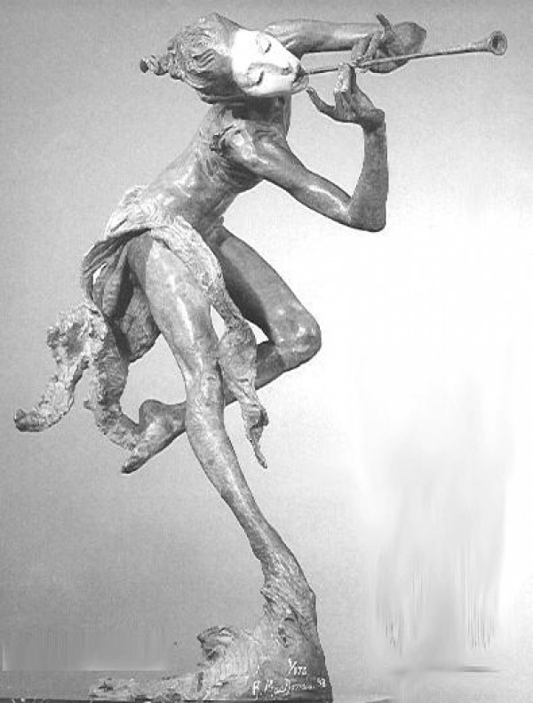 "Trumpeter - Draped" Bronze Sculpture by Richard MacDonald